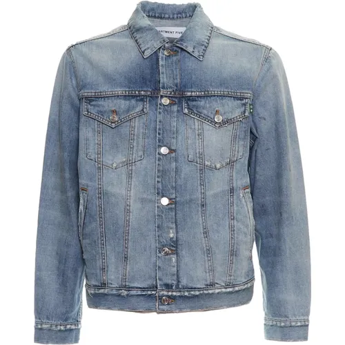 Men's Clothing Jackets & Coats Light Denim Ss24 , male, Sizes: L, M - Department Five - Modalova