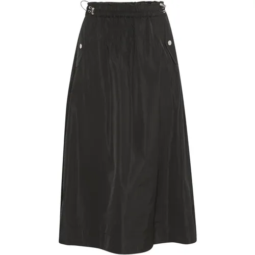 A-line Skirt with Elastic Waistband and Pockets , female, Sizes: L - InWear - Modalova
