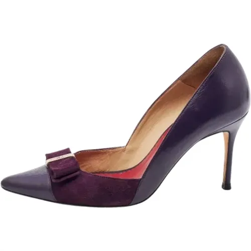 Pre-owned Leather heels , female, Sizes: 4 1/2 UK - Carolina Herrera Pre-owned - Modalova