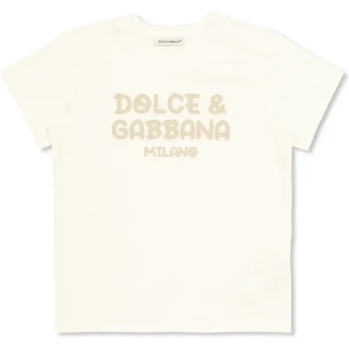 Kinder T-Shirt mit Druck - Dolce & Gabbana - Modalova