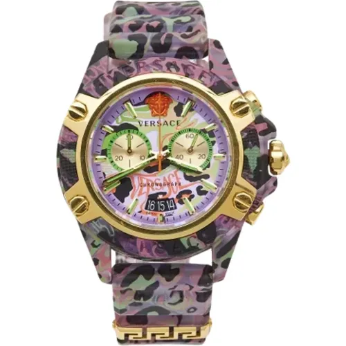 Pre-owned Stainless Steel watches , female, Sizes: ONE SIZE - Versace Pre-owned - Modalova