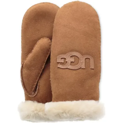 Gemütliche Shearling Bestickte Handschuhe , Damen, Größe: S/M - Ugg - Modalova