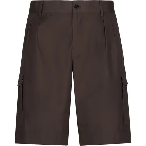 Cotton Poplin Bermuda Shorts , male, Sizes: S, M - Dolce & Gabbana - Modalova
