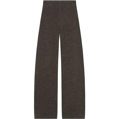 High-waisted grey pants , female, Sizes: M, L, XS, S, XL - Cortana - Modalova