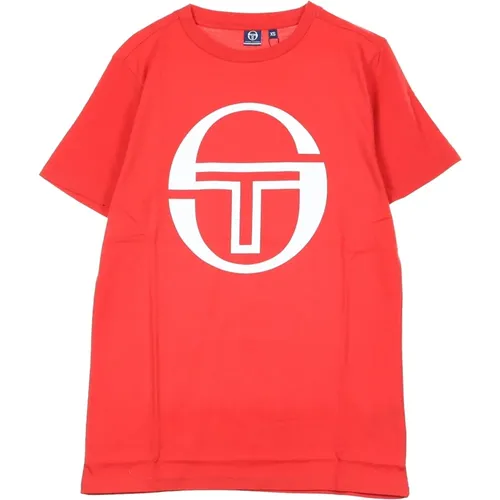 Rotes Logo Damen T-Shirt , Damen, Größe: M - Sergio Tacchini - Modalova