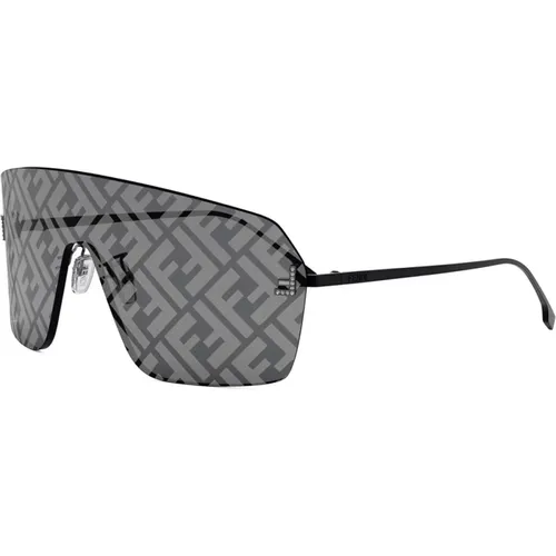 Crystal First Sunglasses with Gray Lenses , unisex, Sizes: ONE SIZE - Fendi - Modalova