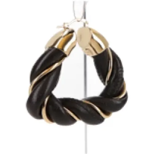 Contemporary Triangle Earrings in Dark Brown , female, Sizes: ONE SIZE - Bottega Veneta - Modalova
