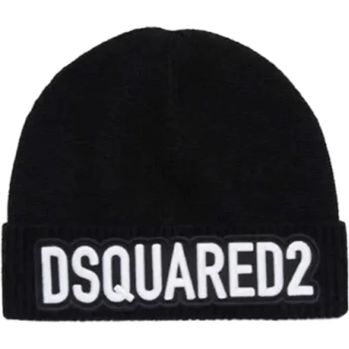 Schwarzer Unisex Modischer Hut , unisex, Größe: L - Dsquared2 - Modalova