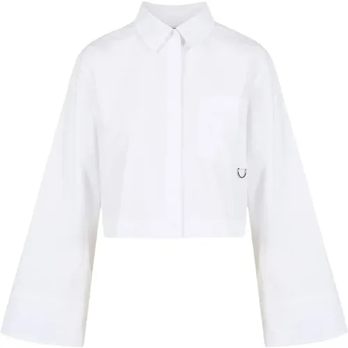 Eco-Poplin Flared Sleeve Shirt - Iceberg - Modalova