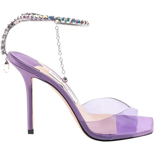 Stunning High Heel Rhinestone Sandals , female, Sizes: 4 1/2 UK, 3 UK, 7 UK - Jimmy Choo - Modalova