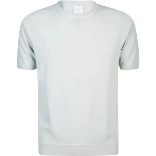 Baumwoll T-Shirt Kurze Ärmel , Herren, Größe: M - Eleventy - Modalova