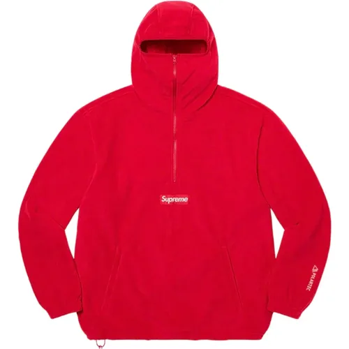 Roter Polartec Facemask Half Zip Pullover , Herren, Größe: 2XL - Supreme - Modalova