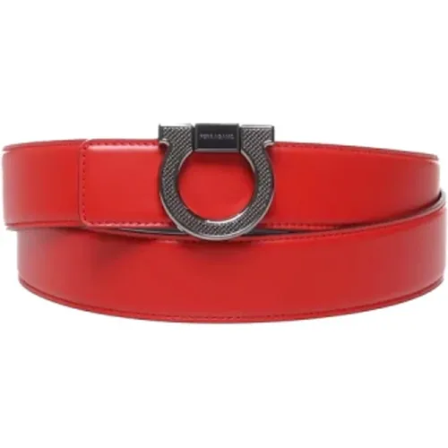 Calfskin Belt with Metal Buckle , male, Sizes: 110 CM, 115 CM, 100 CM - Salvatore Ferragamo - Modalova