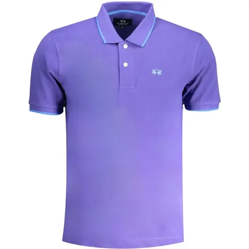 Lila Polo Shirt with Short Sleeves , male, Sizes: S, XL, L, 3XL, 2XL, M - LA MARTINA - Modalova