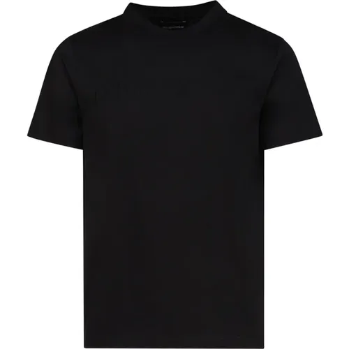 Herren Logo T-Shirt, Schwarz, 100% Baumwolle , Herren, Größe: L - Emporio Armani - Modalova