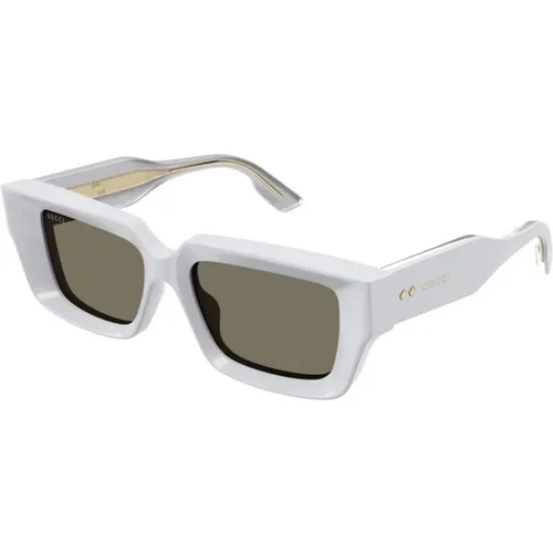 Stilvolle Grau Braun Sonnenbrille - Gucci - Modalova
