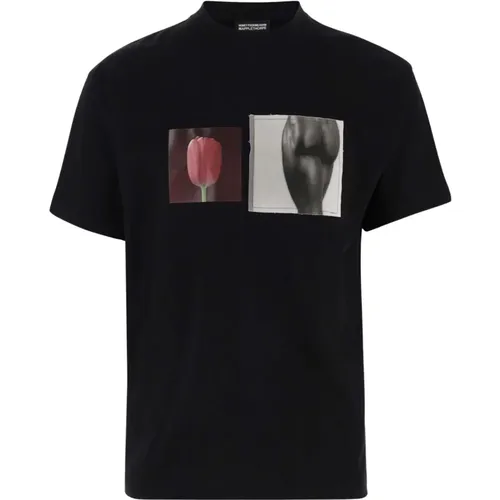 Baumwoll Grafik T-Shirt, Langarm, Schwarz - Honey Fucking Dijon - Modalova