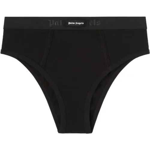 Schwarze Logo Hohe Taille Unterwäsche , Damen, Größe: XS - Palm Angels - Modalova