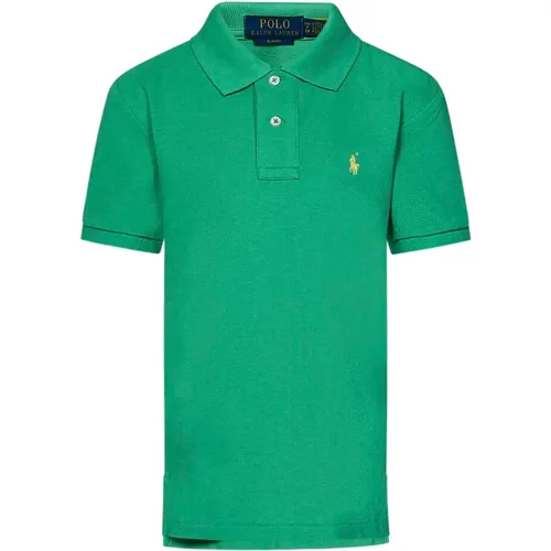 Grüne Polo T-Shirts und Polos mit orangefarbenem Pony-Stickerei - Polo Ralph Lauren - Modalova