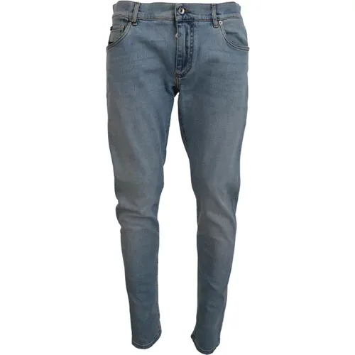 Wash Slim Fit Denim Jeans , male, Sizes: 5XL - Dolce & Gabbana - Modalova