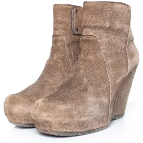 Pre-owned Suede boots , female, Sizes: 7 UK - Rick Owens Pre-owned - Modalova