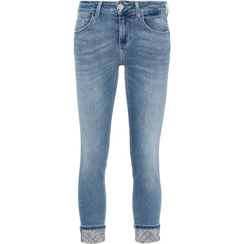 Denim Jeans with Rhinestone Embellishment , female, Sizes: W26 - Liu Jo - Modalova