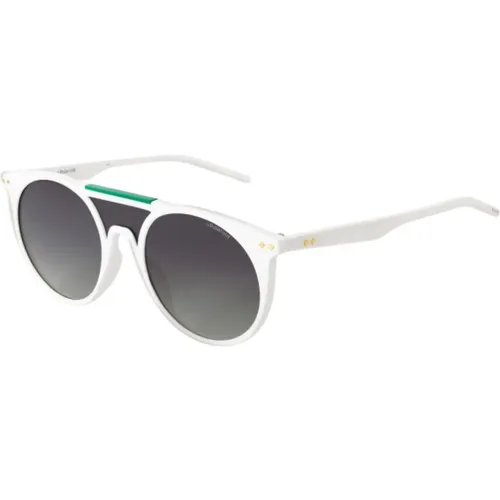 Weiße Unisex Sonnenbrille Acetat Stil - Polaroid - Modalova