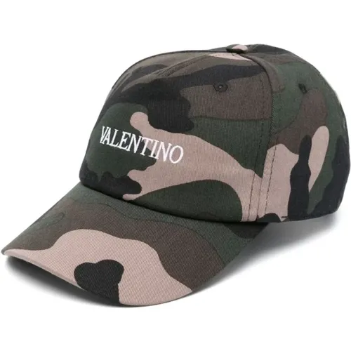 Logo Embroidered Cotton Hat , male, Sizes: 58 CM, 59 CM - Valentino Garavani - Modalova