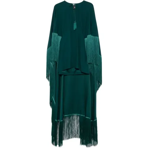 Cape Dress with Fringe Detailing , female, Sizes: 2XS, S, XS - Taller Marmo - Modalova