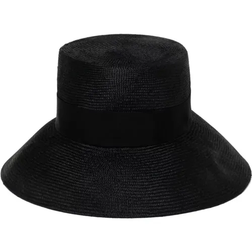 Straw Bucket Hat with Wide Brim , female, Sizes: 58 CM, 57 CM - Max Mara - Modalova
