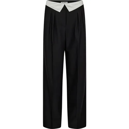 Flip Waist Pants with Contrast Waistband , female, Sizes: M, XL - Co'Couture - Modalova