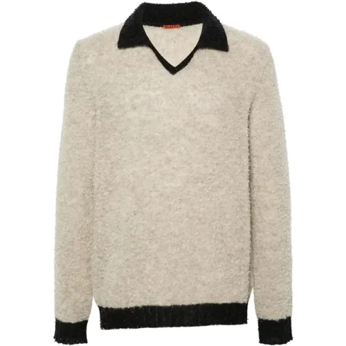 Light Beige Wool Sweater Polo Style , male, Sizes: M - Barena Venezia - Modalova