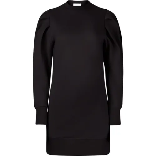 Schwarzes Rüschenärmel-Sweaterkleid , Damen, Größe: 2XL - Nina Ricci - Modalova