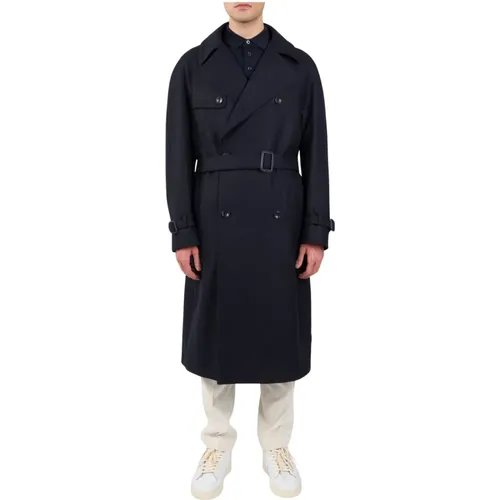 Trench in water repellent diagonal fabric , male, Sizes: M, XL - Tagliatore - Modalova