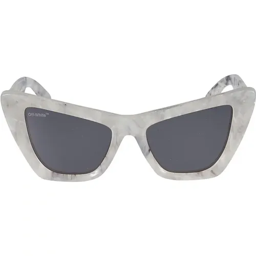 Edvard Trendige Sonnenbrille - Off White - Modalova