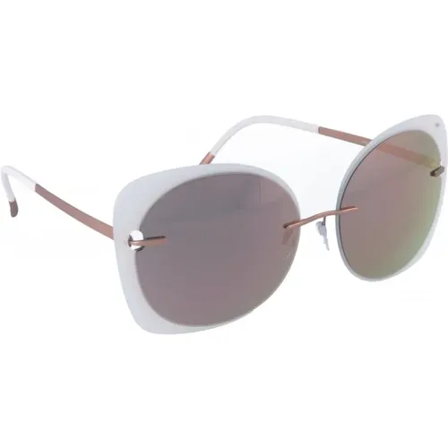 Accent Shades Sunglasses with Mirror Lenses , female, Sizes: ONE SIZE - Silhouette - Modalova