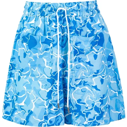 HighWaist Shorts im Pool Water Print , Damen, Größe: M - JAAF - Modalova