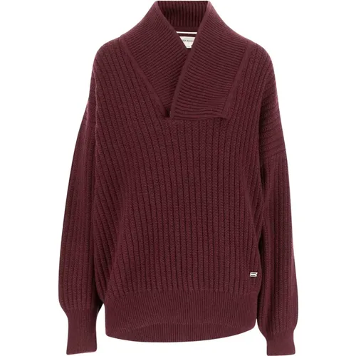 Wollpullover Schalkragen Geripptes Stricken , Damen, Größe: XS - Victoria Beckham - Modalova