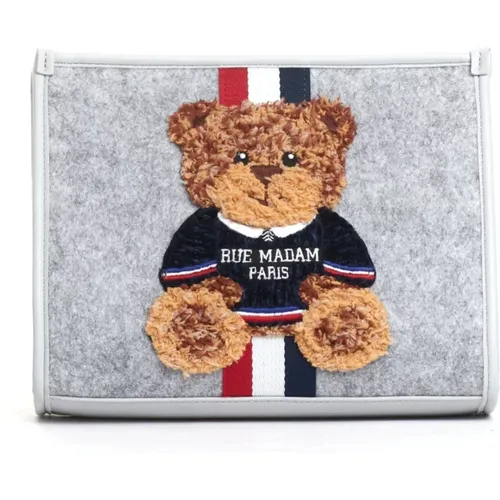 Graue Teddy Clutch Tasche Rue Madam - Rue Madam - Modalova