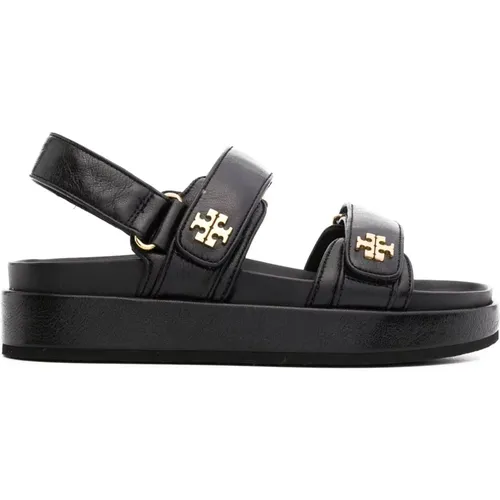 Schwarze Ledersportsandalen , Damen, Größe: 39 EU - TORY BURCH - Modalova