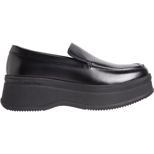 Schwarze Loafers für Damen , Damen, Größe: 39 EU - Calvin Klein - Modalova