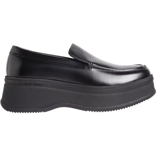 Schwarze Loafers für Damen , Damen, Größe: 41 EU - Calvin Klein - Modalova