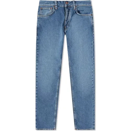 Slim Fit Straight Leg Denim Jeans , male, Sizes: W34, W31, W32, W33 - Nudie Jeans - Modalova