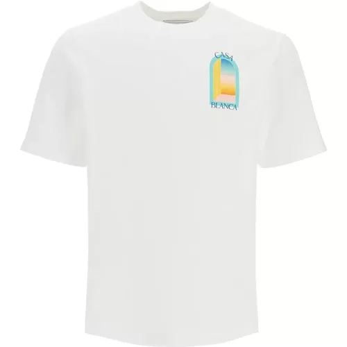 Regenbogenbogen Grafikdruck T-Shirt - Casablanca - Modalova