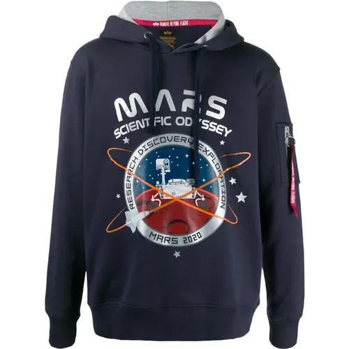 Mission To Mars Hoody Sweatshirt , male, Sizes: S - alpha industries - Modalova