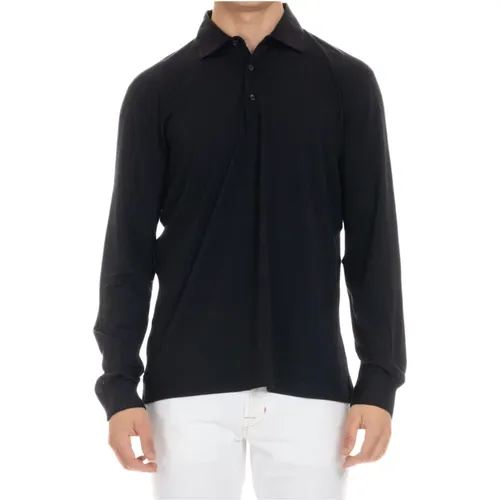 Blauer Langarm Woll-Polo Herno - Herno - Modalova