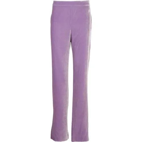 Velvet High Waist Pants , female, Sizes: XS, S - Boutique Moschino - Modalova