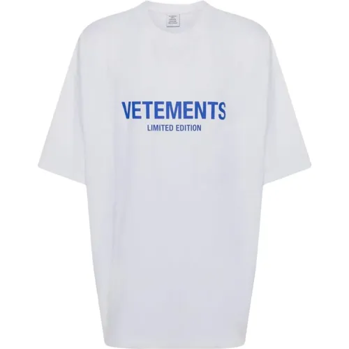 Limited Edition Logo T-Shirt , male, Sizes: M, XL, L, S - Vetements - Modalova