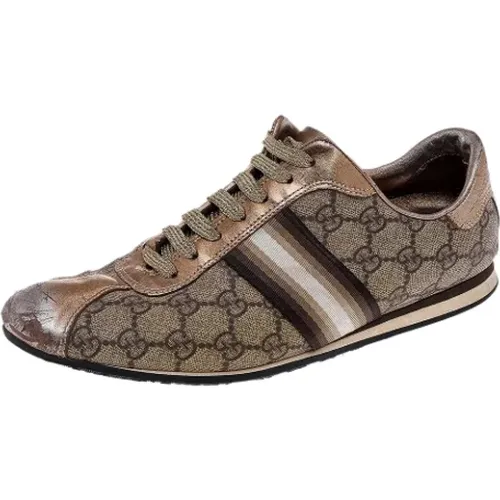 Pre-owned Leather sneakers , male, Sizes: 5 1/2 UK - Gucci Vintage - Modalova