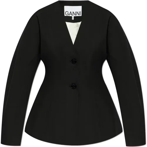 Blazer mit Verschluss Ganni - Ganni - Modalova